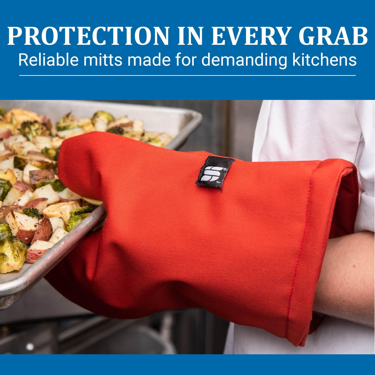 San Jamar 13" / Conventional / Red Oven Mitts