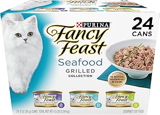 Purina Fancy Feast Grilled Seafood Wet Cat Food, 3 oz Cans, 24-Pack