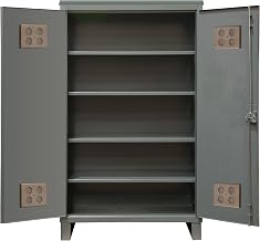 Durham Extra Heavy Duty Welded 12 Gauge Steel Outdoor Shelf Cabinet, HDCO243678-4S95, 1900 lbs Shelf Capacity, 24" Length x 36" Width x 78" Height, 4 Shelves