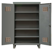 Extra Heavy Duty Welded 12 Gauge Steel Outdoor Shelf Cabinet by Durham – Alloy Steel, Grey, Model HDCO246078-4S95