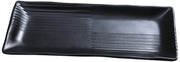 Black pearl-1 Rectangle Plate by Yanco – Medium, Melamine, Black, Pack of 48, Model BP-2209