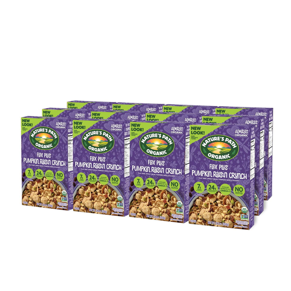Nature's Path Pumpkin Raisin Crunch / 12.3 Ounce (Pack of 12) / Flax Pumpkin Raisin Crunch Cold Cereal