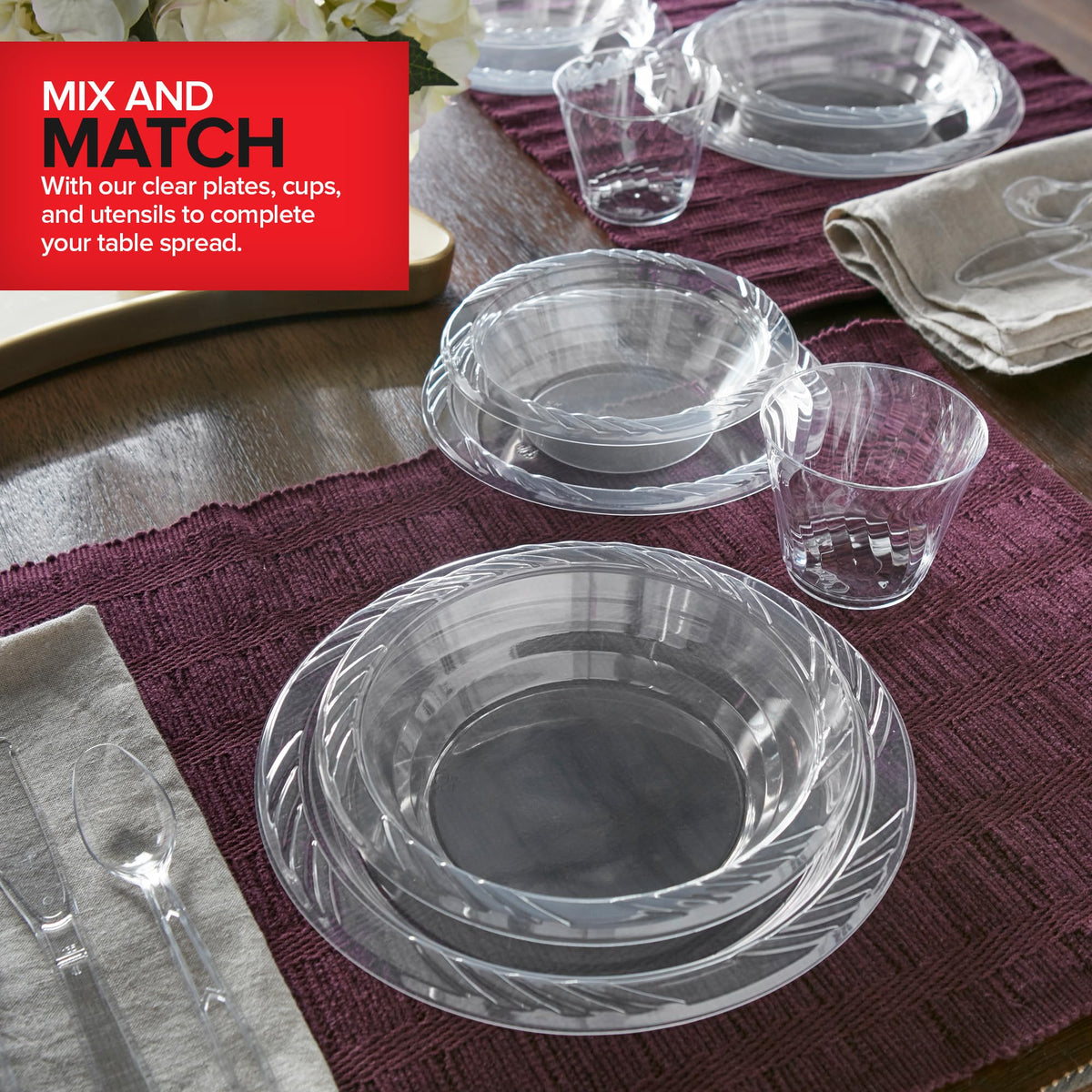 120 Pack 12 oz Elegant Clear Plastic Bowls for Parties Small Disposable Bowl for Fancy Dinner or Cocktail Party by Stock Your Home – 12 oz Bowl, 12.0 ounces, Plastic, Clear