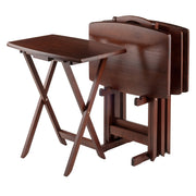 Darryl Set of 4 Oversized Foldable Tables by Winsome – Pack of 1, Wood, Walnut, Model 94517