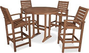 Polywood Signature Bar Set, Teak