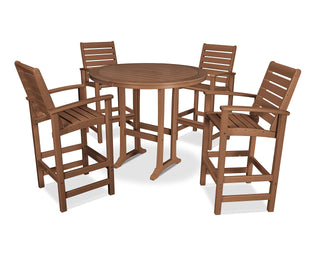 ® Signature Bar Set by Polywood – Onesize, High Density Polyethylene, Teak, Pack of 5, Model PWS305-1-TE