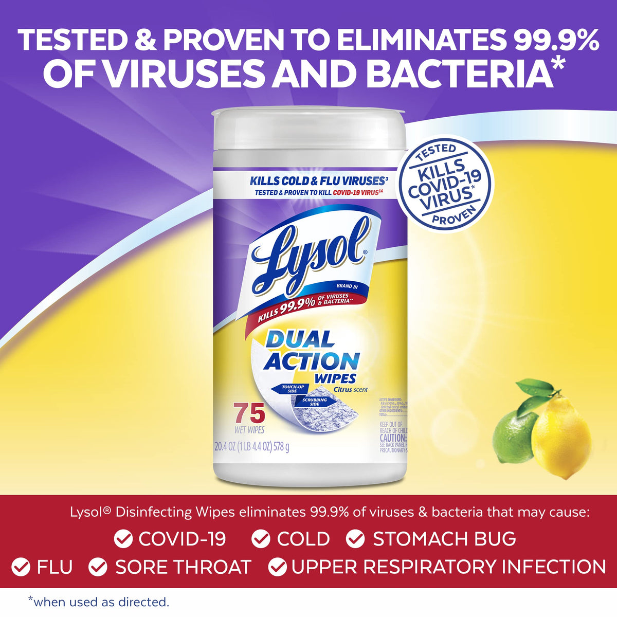 Lysol 75 count / 75 Count (Pack of 1) / A2561 Disinfectant Wipes