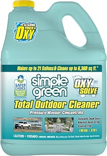 Simple Green Oxy Solve Total Outdoor Cleaner Concentrate, Pressure Washer & Manual Use, EPA Safer Choice Certified, Peroxide Cleaner for Wood, Concrete, Vinyl & More