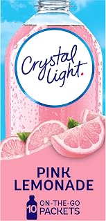Crystal Light Pink Lemonade Drink Mix (120 On-The-Go Packets, 12 Packs Of 10)
