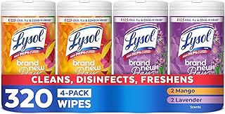 Lysol Disinfecting Wipes, Multi-Surface, Lavender + Mango, 80 ct. (4 Pack)