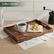 Plusinthebox Acacia Wood Serving Tray, 16.9 x 12 Inch, Natural