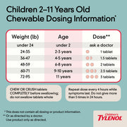 Children's Chewables by Tylenol – 24 Count (Pack of 1), Purple, Model 580828