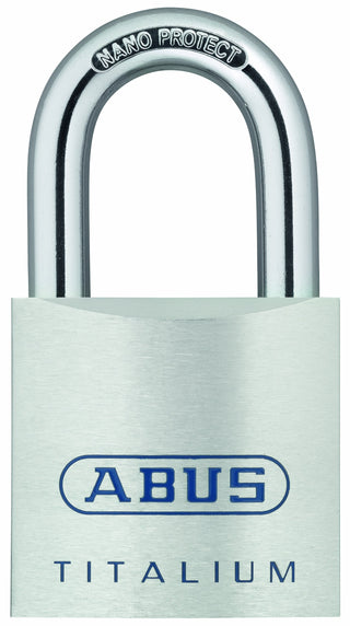 80TI/50 KD Titalium Aluminum Alloy Padlock Keyed Different by ABUS – 135x190cm, Hardened Steel, Black, Model 80 TI/50