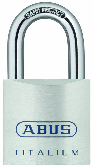 80TI/50 KD Titalium Aluminum Alloy Padlock Keyed Different by ABUS – 135x190cm, Hardened Steel, Black, Model 80 TI/50