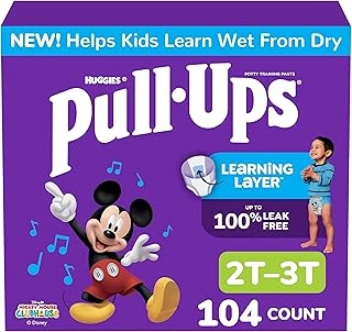 Pull-Ups Boys' Potty Training Pants, Size 2T-3T, 104 Count