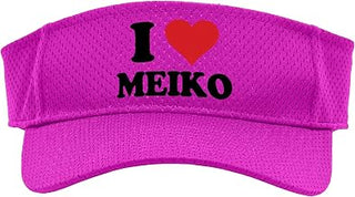 I Heart Meiko First Name I Love Personalized Stuff Sport Sun Visor