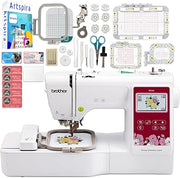 Brother PE545 Embroidery Machine with with with 3 Magnetic Embroidery Hoops, 40pc Embroidery Thread Set, Accessories, Artspira Design Sofware App