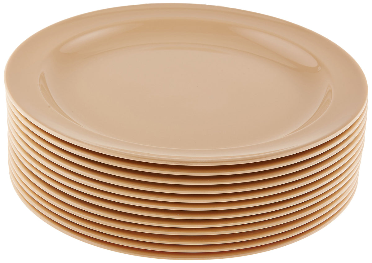 Winco 10" / Tan / Rustic Dinner Plates