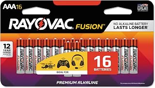 Rayovac 82416LTFUSK Fusion Advanced Alkaline Batteries, AAA, 16/Pack