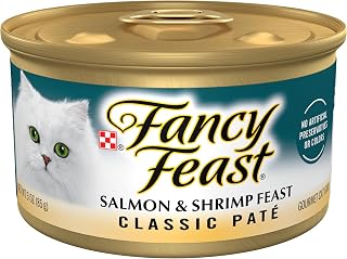 Purina Fancy Feast Salmon and Shrimp Feast Pate Wet Cat Food(24)3 oz Cans