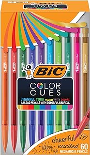 BIC Color Cues Mechanical Pencil Set, 60-Count Pack, Black, Perfect