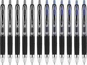 Uni-Ball Signo 207 Retractable Gel Pens, Bold Point, 1.0mm, Black & Blue Ink, 12 Pack (6 Black, 6 Blue), Fraud-Resistant uni Super Ink, Quick-Dry, Refillable