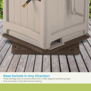 225 ft. Swivel Hideaway Hose Reel with Hose Guide and Crank Handle by Suncast – Plastic, Mocha/Taupe, Model CPLSSM200B