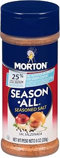 Morton Season-All Seasoned Salt, Less Sodium, 8 Ounce