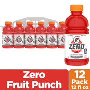 Gatorade Zero Sugar - Fruit Punch / 12 Fl Oz (Pack of 12) / red Sports Drinks