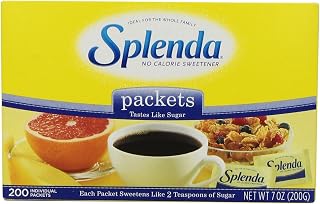 SPLENDA No Calorie Sweetener Granular, Individual Packets, 200 Count, 7oz Package