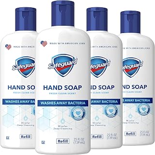 Safeguard Liquid Hand Soap Fresh Clean Scent Refill, 25 Fl. Oz (Pack of 4) - Packaging May Vary