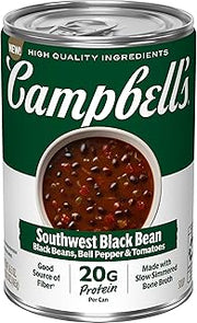 Campbell's Protein Southwest Black Bean Soup, 16.3 Oz Can