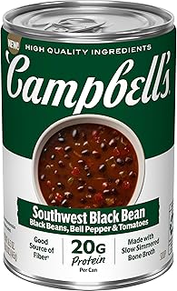 Campbell's Protein Southwest Black Bean Soup, 16.3 Oz Can