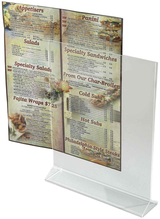 8" x 11" Card Holder by Winco – Acrylic, Clear, Model ATCH-811