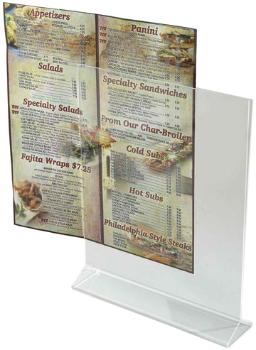 8" x 11" Card Holder by Winco – Acrylic, Clear, Model ATCH-811