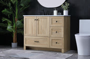 Mango Wood Bathroom Vanity - Soma Collection by by Elegant Lighting – Engineered Wood, Mango Wood, Model VF2842MW