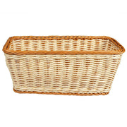 Rectangular Polyweave Bread Roll Serving Basket by GET – Polypropylene, Beige/Brown, Model WB-1520-TT