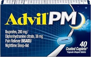 Advil PM Caplets, Ibuprofen 200mg, Sleep Aid, 40 Count
