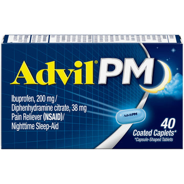 PM Caplets by Advil – 40 Count (Pack of 1), Model 513777