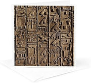 Ancient Hieroglyphics, Temple of Karnak, Luxor, Egypt-AF14 AJE0078 - Adam Jones 1 Greeting Card with envelope