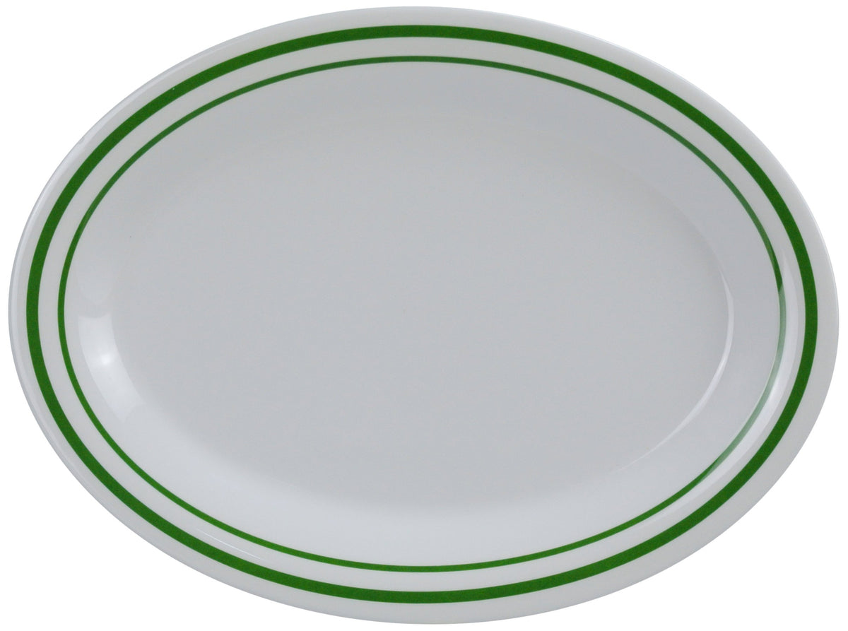 Pine Tree Oval Platter by Yanco – Large, Melamine, Pack of 12, Model PT-222