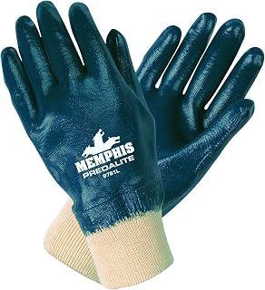 MCR Safety 9781L Predalite Nitrile Rubber Fully Coated Gloves, Large