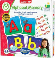 The Learning Journey Match It! Memory - Alphabet - Capital and Lowercase Letter Matching Game with 26 Matching Pairs - Memory Games for Kids 3 and Up - Award Winning Toys