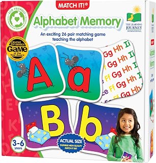The Learning Journey Match It! Memory - Alphabet - Capital and Lowercase Letter Matching Game with 26 Matching Pairs - Memory Games for Kids 3 and Up - Award Winning Toys