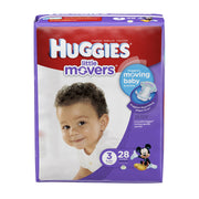 Little Movers Diapers - Size 3-28 ct by HUGGIES – Size 3, Cotton, White, Pack of 28, Model KC-843