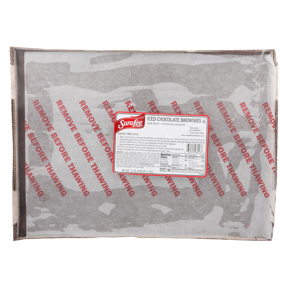 Classic Iced Brownie No Nuts by Sara Lee – 16.25 inches