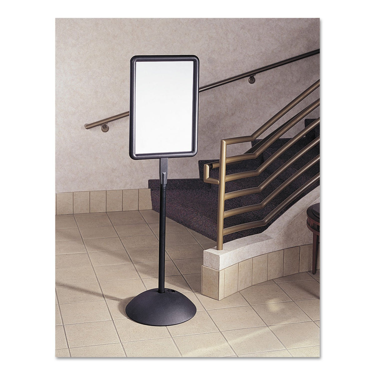 Write Way Dry Erase Board Rectangle Sign by Safco – 18"W x 65"H, Alloy Steel, Black, Model 4117BL