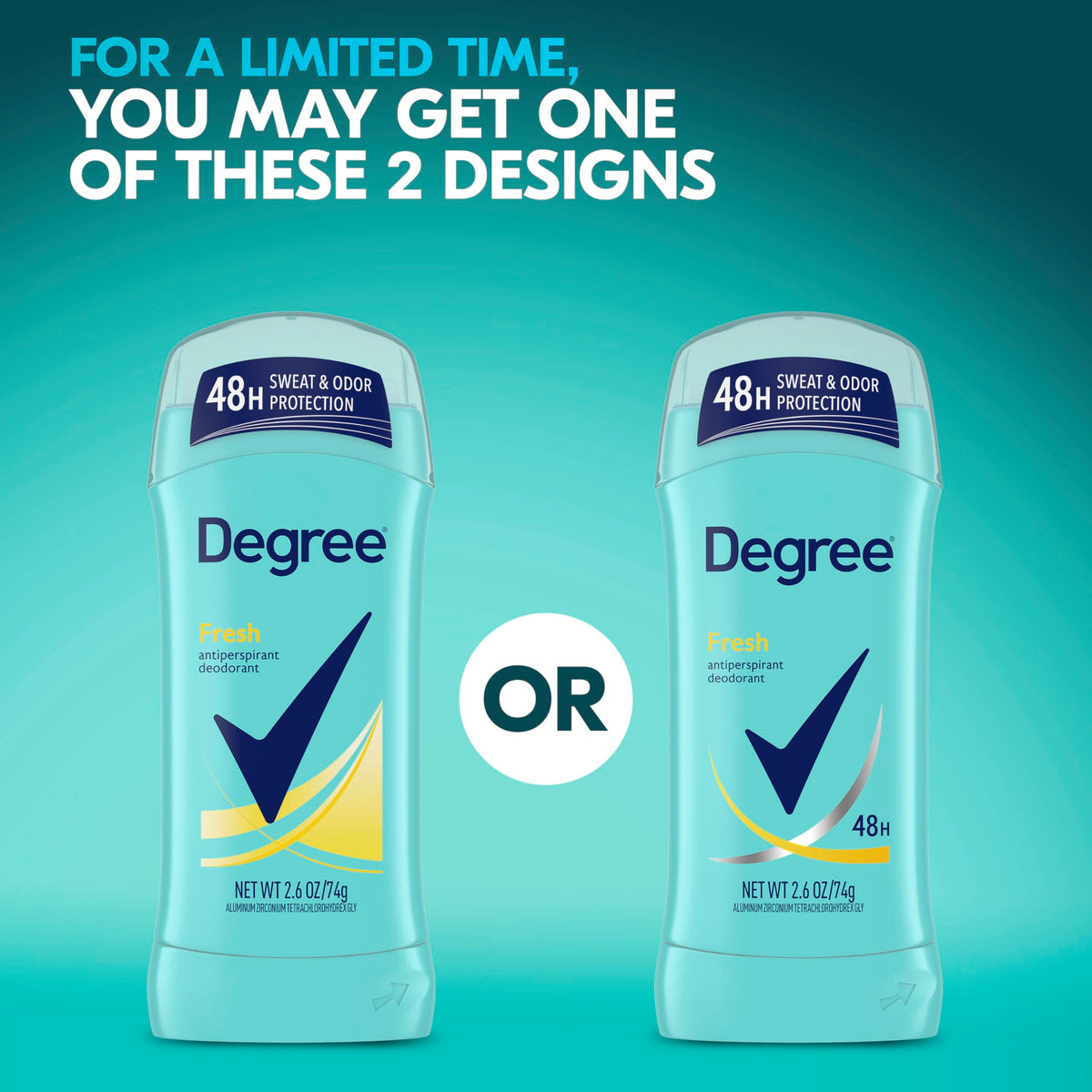 Degree 2.6 Ounce (Pack of 6) / Fragranced / blue Antiperspirants