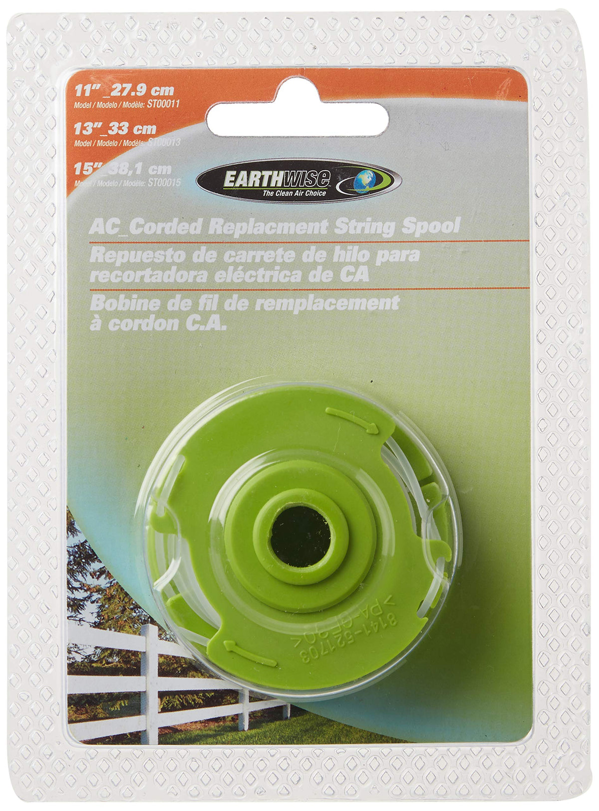 .065" Replacement Spool for ST00011-ST by Earthwise – 0.065 Inch, Plastic, Green, Model RS90111