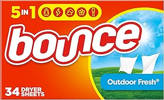 Bounce Fabric Softener Dryer Sheets, Outdoor Fresh Scent, 34 Count